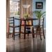 3-Pc High Table with Ladder-back Counter Stools, Walnut