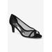 Extra Wide Width Women's Picaboo Pump by Easy Street in Black Suede (Size 9 WW)