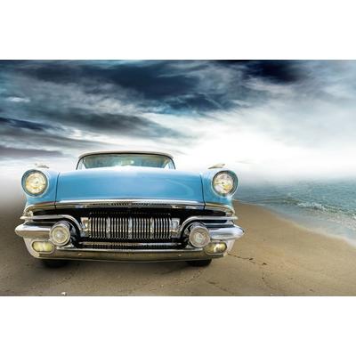 Fototapete PAPERMOON "Oldtimer", bunt, B:3,50m L:2,60m, Vlies, Tapeten