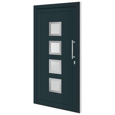 RORO Türen & Fenster Haustür Otto 13, BxH: 100x200 cm, anthrazit/weiß, ohne Griff weiß Haustüren Bauen Renovieren