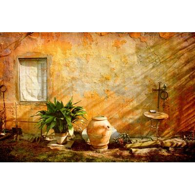 Fototapete PAPERMOON "Alte Vase", bunt, B:5,00m L:2,80m, Vlies, Tapeten