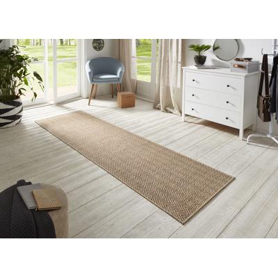 Läufer HANSE HOME "Nature 500" Gr. 51, orange (beige, terra), B:80cm H:5mm L:350cm, Polypropylen (PP), Teppiche, Flachgewebe, In- & Outdoor, Rutschfest, Flur, Küche, Garten, Terrasse