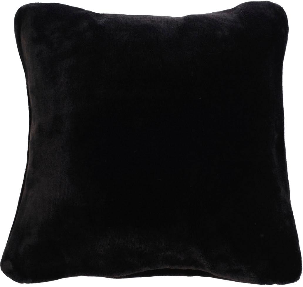 Dekokissen GÖZZE "Premium Cashmere-Feeling Kissen", schwarz (schwarz, unifarben), B:50 H:10 L:50, Polyester, Dekokissen_Sitzkissen_Kissenhüllen, 50x50cm,passend zur Premium Cashmere-Feeling Decke,Kissenhülle&Füllung Image