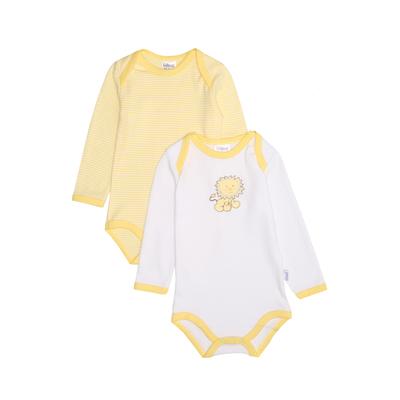 Body LILIPUT Gr. 86/92, EURO-Größen, gelb Baby Bodies Erstausstattung 2er-Pack in niedlichem Design