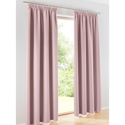 Vorhang HEINE HOME Gr. 1, rosa (rose), B:135cm H:145cm, Polyester, Gardinen Image