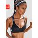 Sport-BH LASCANA ACTIVE Gr. 70, Cup C, schwarz-weiß (schwarz, weiß) Damen BHs Sport-BH Sportbekleidung Push-up-BH Sport