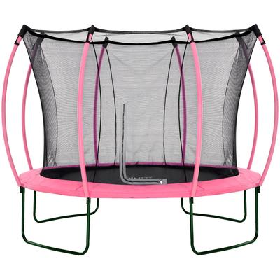 Gartentrampolin PLUM "Springsafe Colours" Trampoline Gr. B: 305cm, pink (schwarz + pink) Kinder 305 cm mit Sicherheitsnetz,