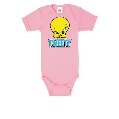 Body LOGOSHIRT Gr. 86, EURO-Größen, rosa Baby Bodies mit süßem Tweety-Aufdruck