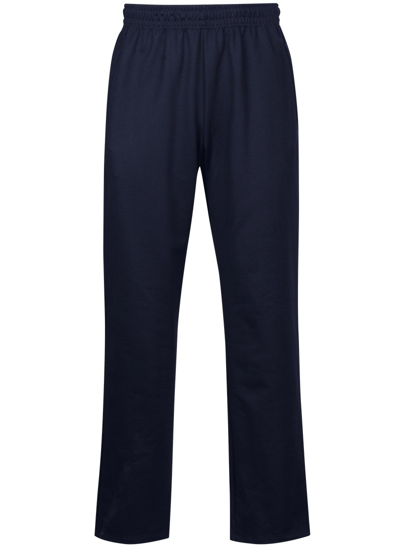 Sweathose TRIGEMA "TRIGEMA Freizeithose aus Sweat-Qualität", Damen, Gr. XL, US-Größen, blau (navy), 70% Baumwolle, 30% Polyester, Hosen Sweathose