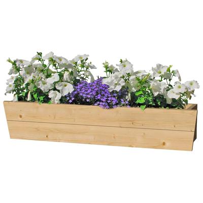 Blumenkasten LASITA MAJA, beige (natur), B:90cm H:20cm T:20cm, Holzwerkstoff, Pflanzgefäße, 90 cm, Fichtenholz
