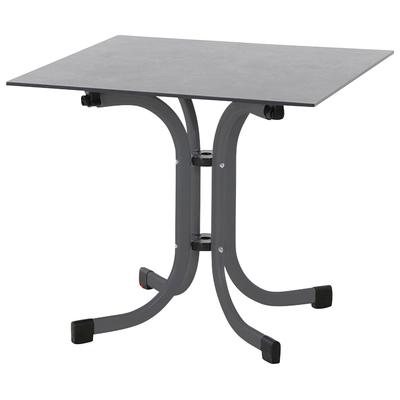 Klapptisch SIENA GARDEN "Sola", grau (anthrazit), B:80cm H:71cm T:80cm, Tische