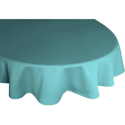 Tischdecke WIRTH "NEWBURY" Gr. 1, blau (türkis), Ø:160cm, Polyester, Baumwolle, Tischdecken, rund Image