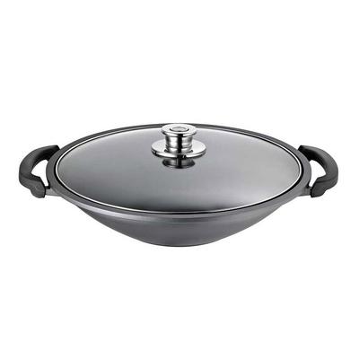 Wok SCHULTE-UFER "Globus i", grau, Ø:36cm, Pfannen, Induktion