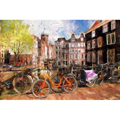 Fototapete PAPERMOON "AMSTERDAM-ALTSTADT LONDON PARIS", bunt, B:4,00m L:2,60m, Vlies, Tapeten