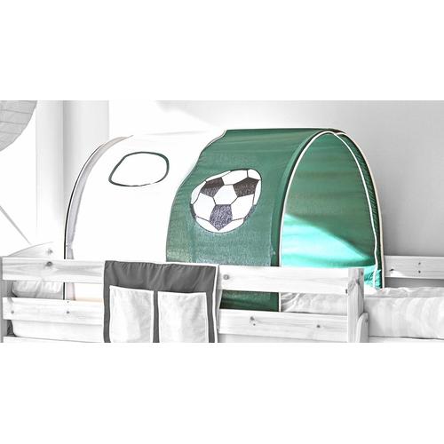 Betttunnel TICAA Spieltunnel Gr. B/H/L: 89 cm x 75 cm x 100 cm, grün (grün, weiß) Kinder Betttunnel Bett-Zubehör Zubehör für Kinderbetten Spieltunnel
