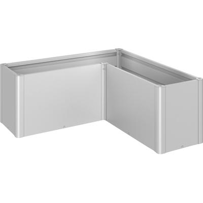 Hochbeet BIOHORT "Belvedere", silber (silberfarben, metallic), B:152cm H:61cm T:152cm, Stahlblech, Pflanzgefäße, BxTxH: 152x152x61 cm