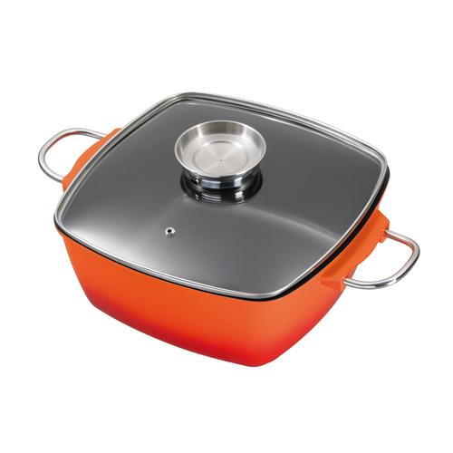 Bräter KING Töpfe Gr. + Höhe 12 cm, rot (rot, orange) Bräter Topf Induktion