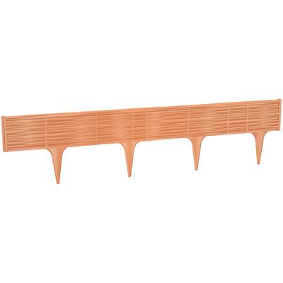 Palisade PROSPERPLAST Beeteinfassungen Gr. L/H/T: 390 cm x 18,7 cm x 0,2 cm, orange (terracotta) Rasen- Beetbegrenzung Paket 5 Stück für 390 cm Länge