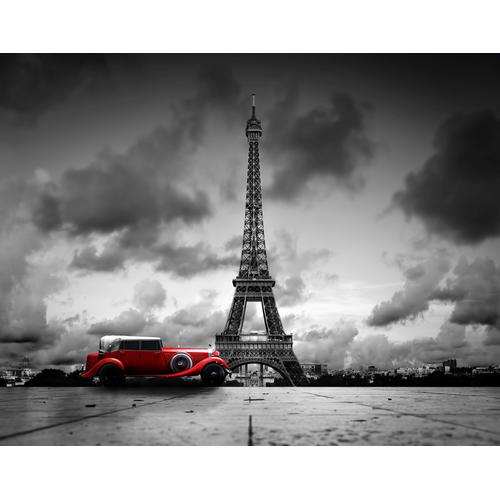 „PAPERMOON Fototapete „“Oldtimer Eiffelturm““ Tapeten Gr. B/L: 5,00 m x 2,80 m, Bahnen: 10 St., bunt Fototapeten“