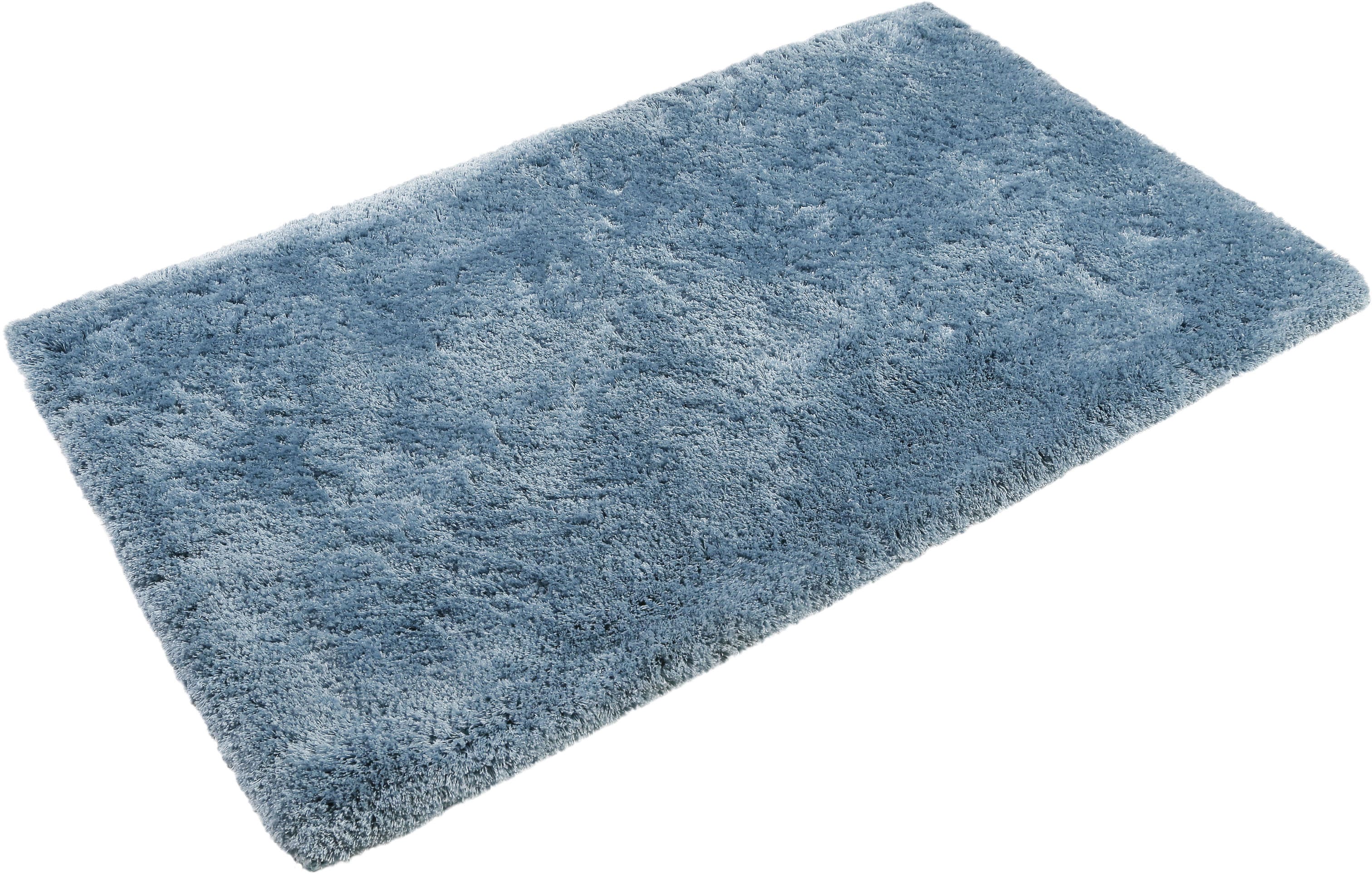 Badematte HOMIE LIVING "Porto Azzurro", blau, H:30mm, Polyester, Badematten, Badematte, Badteppich, uni, rechteckig & rund, waschbar, Badezimmerteppich