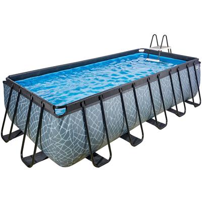 Framepool EXIT "inkl. Sicherheitsleiter und Kartuschenfilterpumpe", grau, B:250cm H:122cm L:540cm, Schwimmbecken, BxLxH: 250x540x122 cm