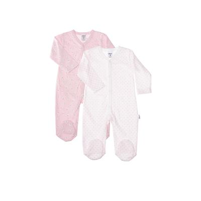 Schlafanzug LILIPUT, Kinder, Gr. 86/92, rosa (rosa, weiß), 100% Baumwolle, bedruckt, gepunktet, mehrfarbig, casual, Homewear-Sets, mit durchgehender Knopfleiste