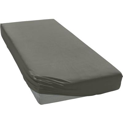 Spannbettlaken CINDERELLA "Weekend", grau (anthrazit), B:140cm L:200cm, Renforcu00e9, Obermaterial: 100% Baumwolle, Laken, OEKO-TEX-zertifiziert Image