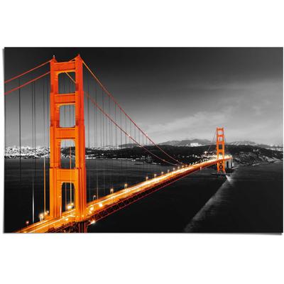 Poster REINDERS "San Fransisco Golden Gate Brücke", orange (farbe bild(er): orange), B:91,5cm H:61cm, Papier, Bilder Image
