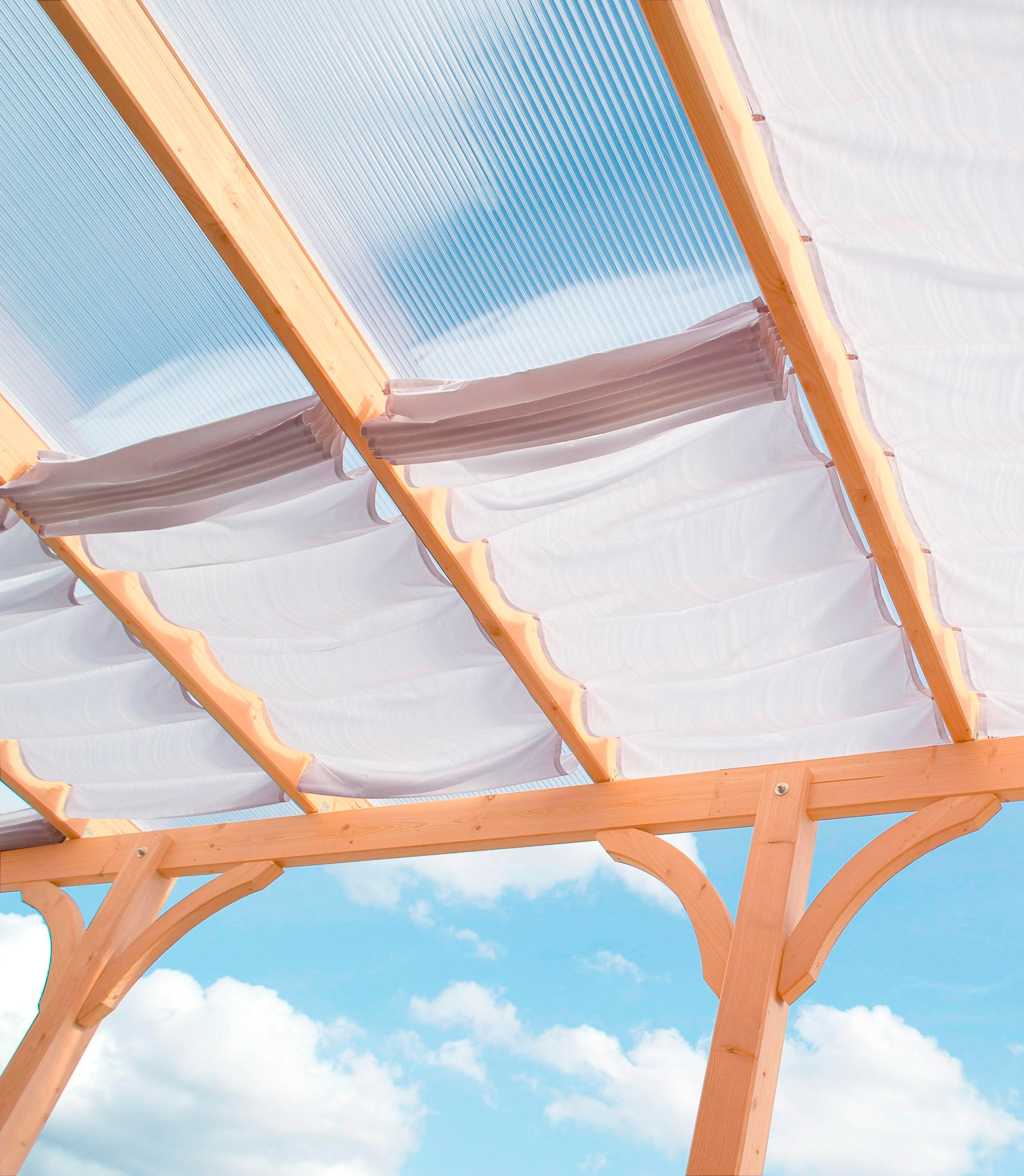 Sonnensegel FLORACORD, weiß, B:58cm T:220cm, Polyester, Sonnensegel, 600 x 240 cm mit 9 Feldern Image