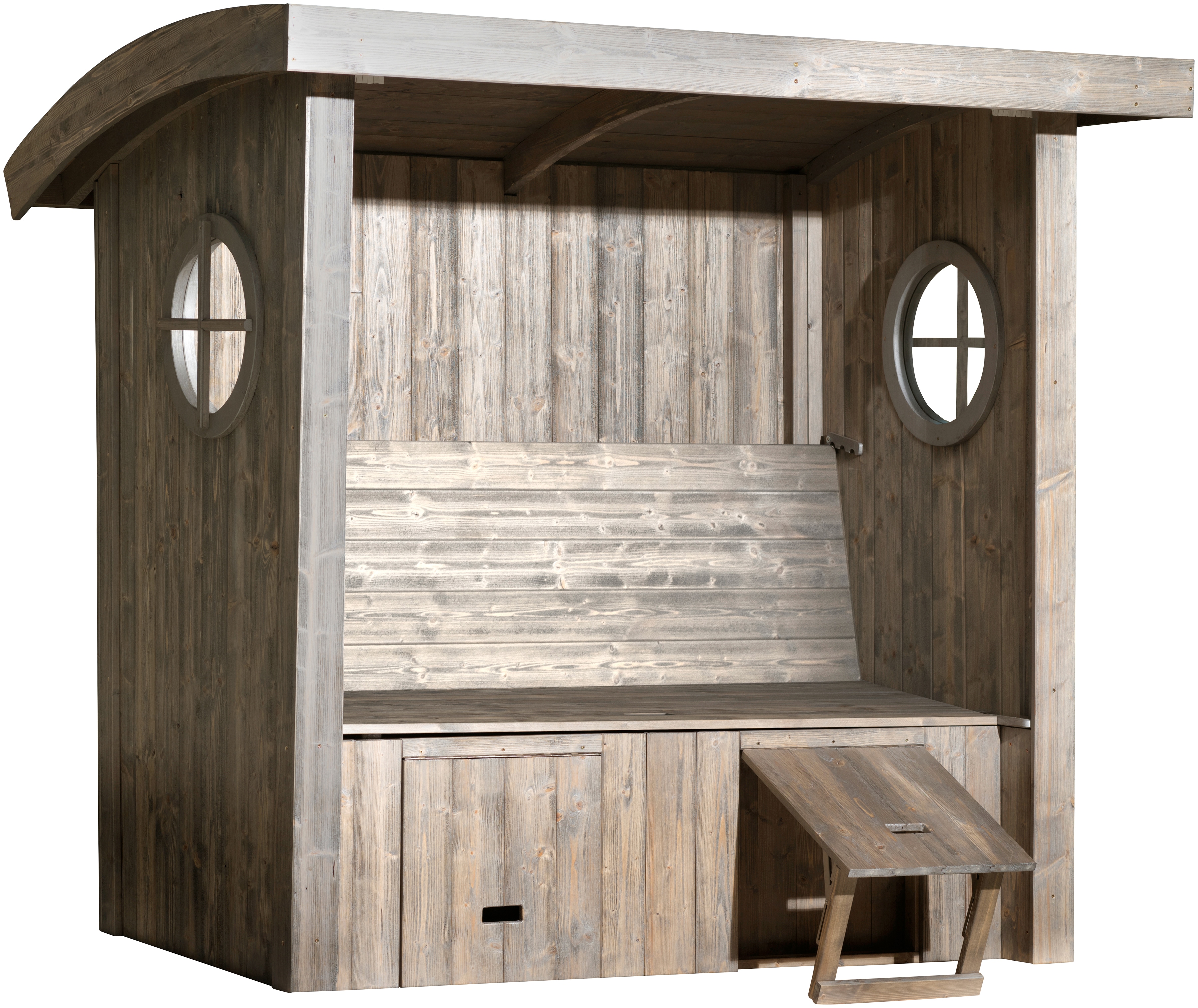 Sitzlaube WEKA "Merano", braun (korpus: grau), B:170cm H:192cm T:85cm, Strandkörbe