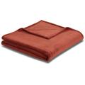 Wohndecke BIEDERLACK "King Fleece" Wohndecken Gr. B/L: 150 cm x 200 cm, rot (rostrot) Fleecedecken