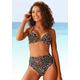 Bikini-Hose S.OLIVER "Milly" Gr. 40, N-Gr, schwarz (schwarz, bedruckt) Damen Badehosen Ocean Blue