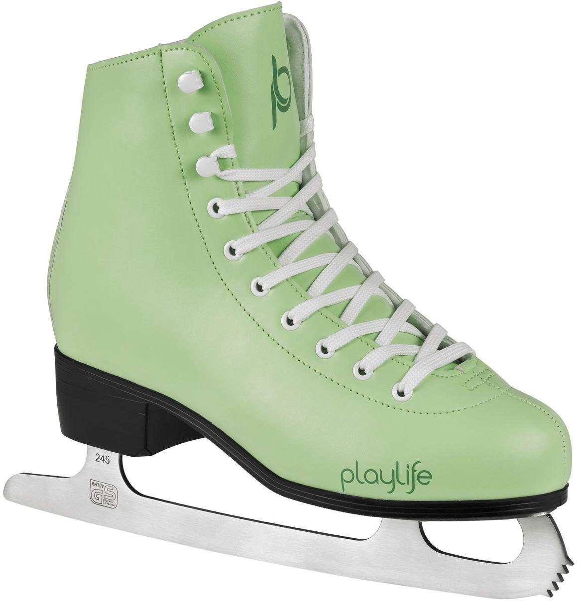 Schlittschuhe PLAYLIFE "Fresh Mint und Charming Rose" Gr. 38, grün, Inlineskates_Rollschuhe, Kinder, 38 (bis ), Lederimitat