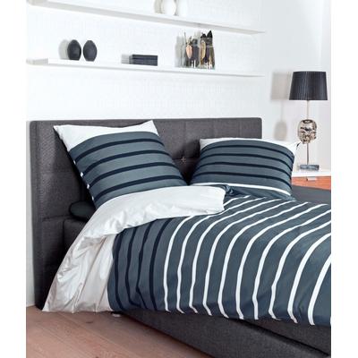 Bettwäsche JANINE "Mako-Satin 87017", schwarz (schiefer, schwarz), B/L: 135cm x 200cm, , Mako-Satin, B/L: 80cm x 80cm, Mako-Satin, Obermaterial: 100% Baumwolle, Bettwäsche Image