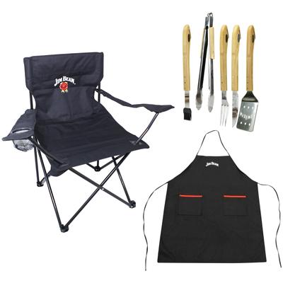 Grillbesteck-Set JIM BEAM BBQ Grillbesteck-Sets schwarz (schwarz/rot)