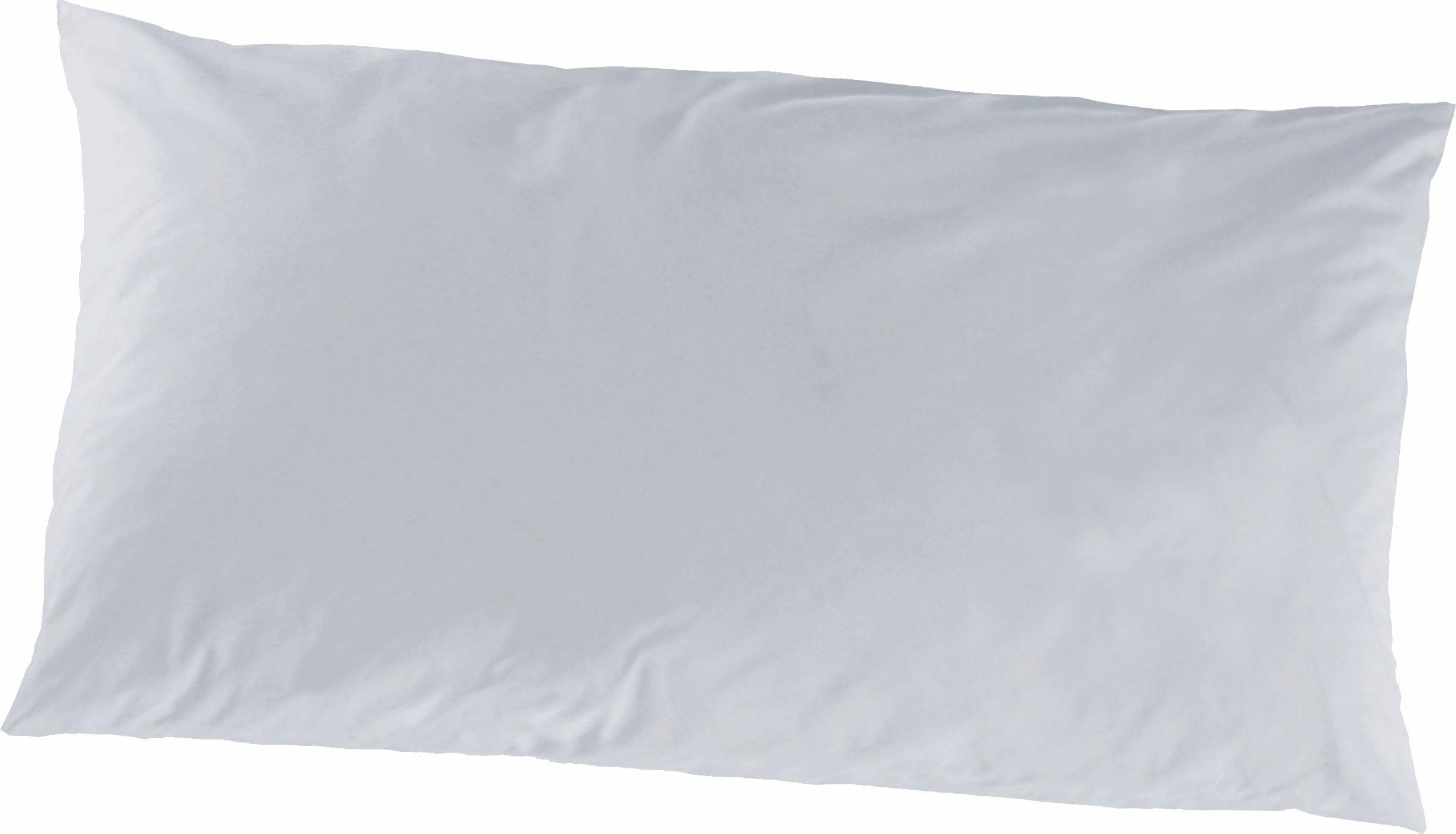 Kissenbezug PRIMERA "Primera Mako-Feinjersey Kissenbezug im Doppelpack", grau (hellgrau), B:80cm L:40cm, Feinjersey, Obermaterial: 100% Baumwolle, Kissenbezüge, In vielen Uni-Tönen Image
