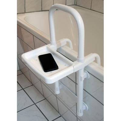 Badewannen-Einstiegshilfe BISCHOF, weiß, Aluminium, Haltegriffe
