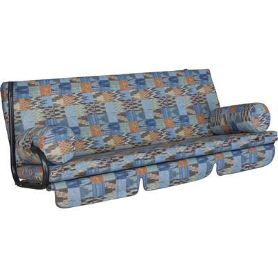 Bankauflage "Trend, TOPSELLER", blau, B:178cm H:9cm T:180cm, Obermaterial: 50% Baumwolle, 50% Polyester. Füllung: 100% Polyurethan, ANGERER FREIZEITMÖBEL, Polsterauflagen