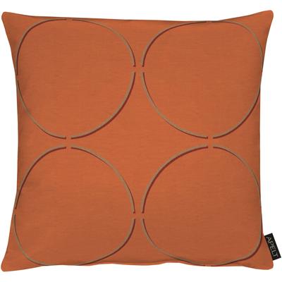 Dekokissen APELT "Mezzo" Gr. 1, orange (orange, kreise), B:48cm L:48cm, Polyester, Dekokissen_Sitzkissen_Kissenhüllen, Kissenhülle mit Füllung, 1 Stück Image