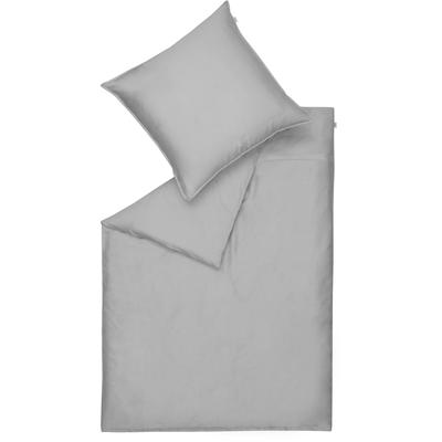 Bettwäsche "Pure in Gr. 135x200, 155x220 oder 200x200 cm", grau (grau, hellgrau, stein), B/L: 135cm x 200cm, , Satin, B/L: 80cm x 80cm, Satin, Obermaterial: 100% Baumwolle, SCHÖNER WOHNEN-KOLLEKTION, Bettwäsche, Bettwäsche aus Baumwolle in... Image