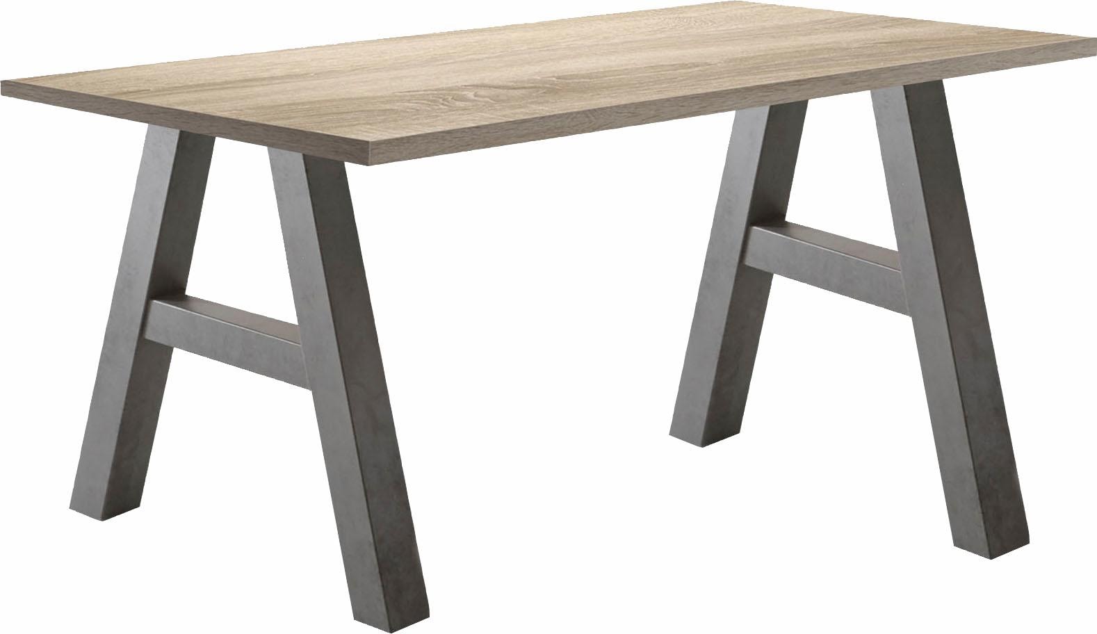 Schreibtisch MÄUSBACHER "Mio", grau (graphit, eichefarben), B:120cm H:75cm T:70cm, Tische, Schreibtisch