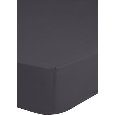 Spannbettlaken HIP "Hip in Gr. 90x200, 140x200 oder 180x200 cm", grau (anthrazit), B:160cm L:200cm, Satin, Obermaterial: 100% Baumwolle, Laken, 100% Baumwolle, Mako-Satin, Rundumgummi, bis 25 cm Höhe Image