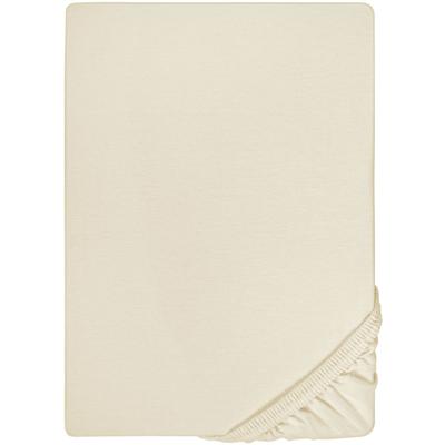 Spannbettlaken BIBERNA "Thea", grau (kitt), B:140-160cm L:200-220cm, Jersey-Elasthan, Obermaterial: 97% Baumwolle, 3% Elasthan, Laken, aus Baumwolle, für Matratzen bis 25 cm Höhe, Bettlaken, Spannbetttuch Image
