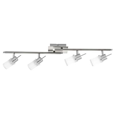 JUST LIGHT Deckenleuchte "MAX LED", silber (silberfarben), B:80cm T:22cm, Lampen, wechselbares LED Leuchtmittel, Deckenspot Deckenstrahler