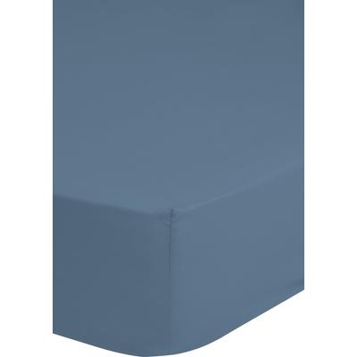 Spannbettlaken HIP "Hip in Gr. 90x200, 140x200 oder 180x200 cm", blau (eisblau), B:140cm L:200cm, Satin, Obermaterial: 100% Baumwolle, Laken, 100% Baumwolle, Mako-Satin, Rundumgummi, bis 25 cm Höhe Image