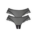 String-Ouvert PETITE FLEUR GOLD Gr. 44/46, 2 St., schwarz (2 x schwarz) Damen Unterhosen Ouverts