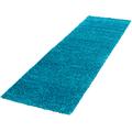 Hochflor-Läufer AYYILDIZ TEPPICHE "Life Shaggy 1500" Teppiche Gr. B/L: 80 cm x 250 cm, 30 mm, 1 St., blau (türkis) Hochflor-Läufer