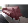 Polsterbank K+W KOMFORT & WOHNEN "Drive", rot (cabernet 15), B:238cm H:91cm T:66cm, Cloud: Nappaleder pigmentiert, Glattleder, 0, 9/1, 1mm, elegantes Leder mit Wolkung und weichen Griff; 775: Flachgewebe, 100% Polyester, Sitzbänke, mit...