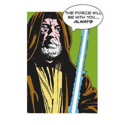 Bild KOMAR "Star Wars Classic Comic Quote Obi Wan", bunt (farbe bild(er): bunt), B:30cm H:40cm, Papier, Holz, Bilder, Wandbild zur Dekoration im Kinderzimmer - ohne Rahmen Image
