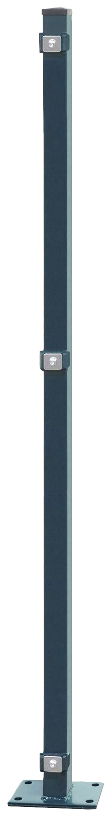 Zaunpfosten ARVOTEC "EASY 140", grau (anthrazit), H:149cm, Edelstahl, Kunststoff, Zaunpfosten, 6x4x149 cm für Mattenhöhe 140 cm, zum Aufschrauben Image